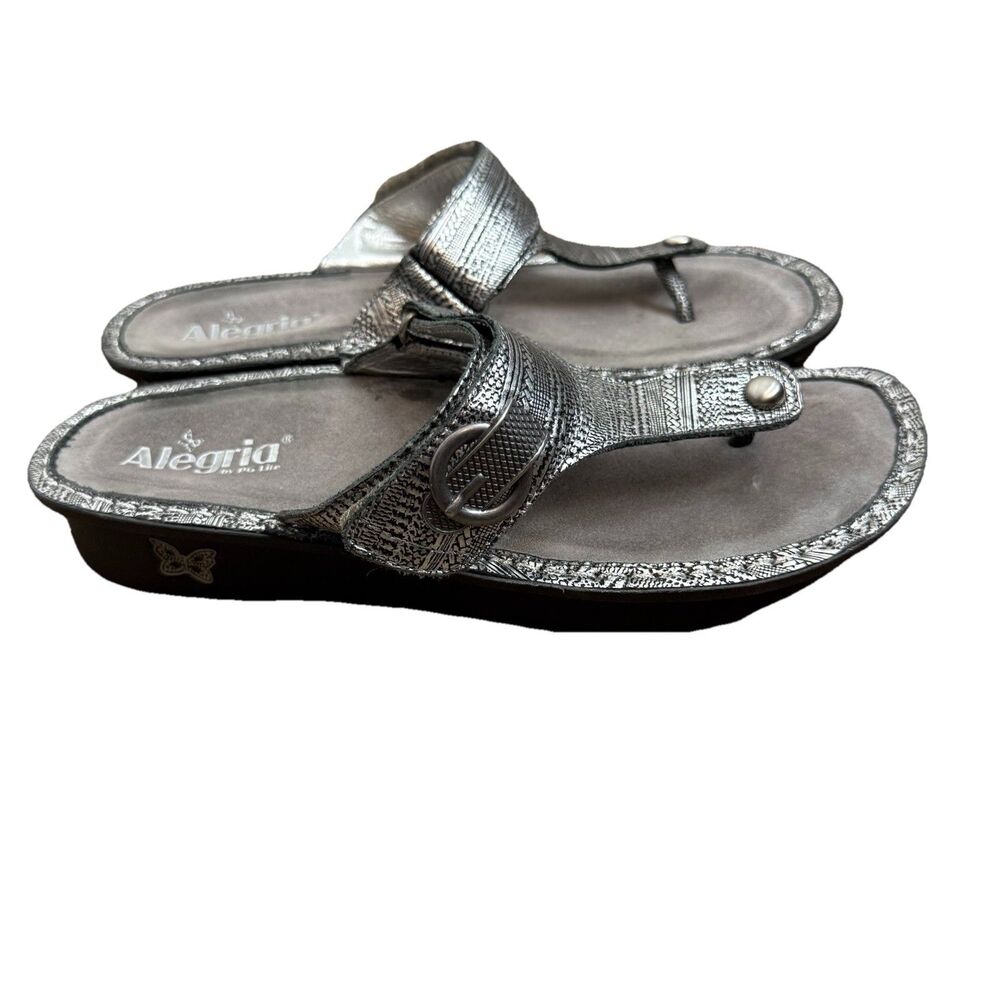 Alegria Carina Chain Mail Print Women's 42 Fit Flop Sandal Shoes CAR-713